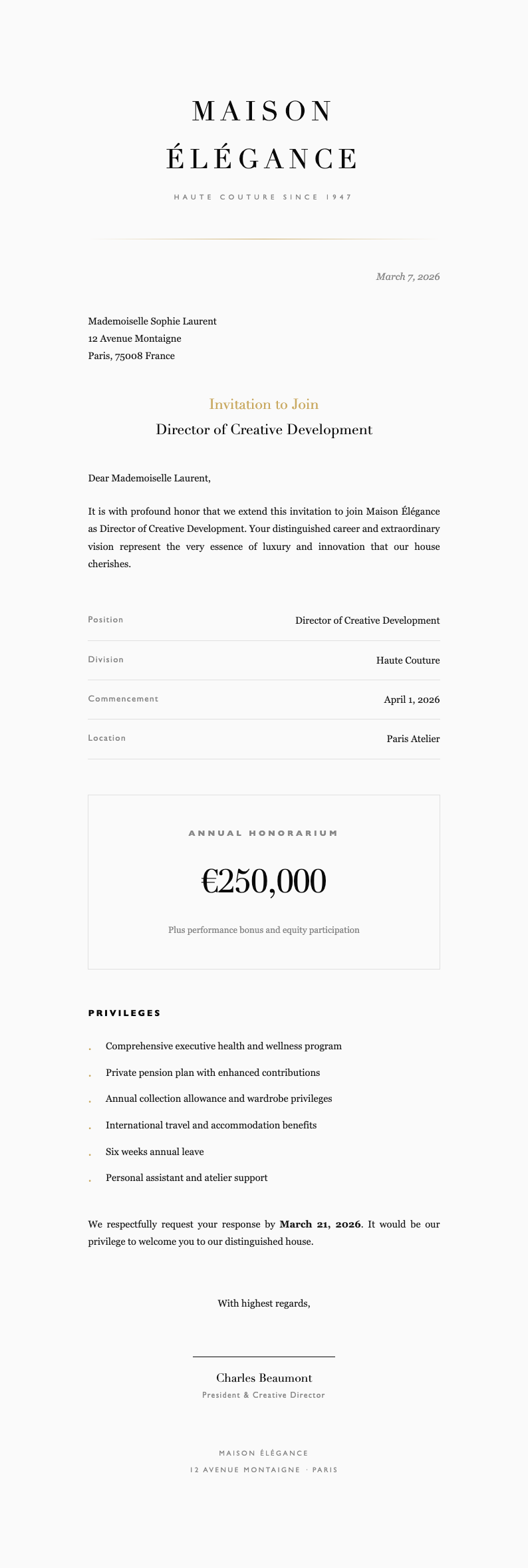 Luxury brand prestige